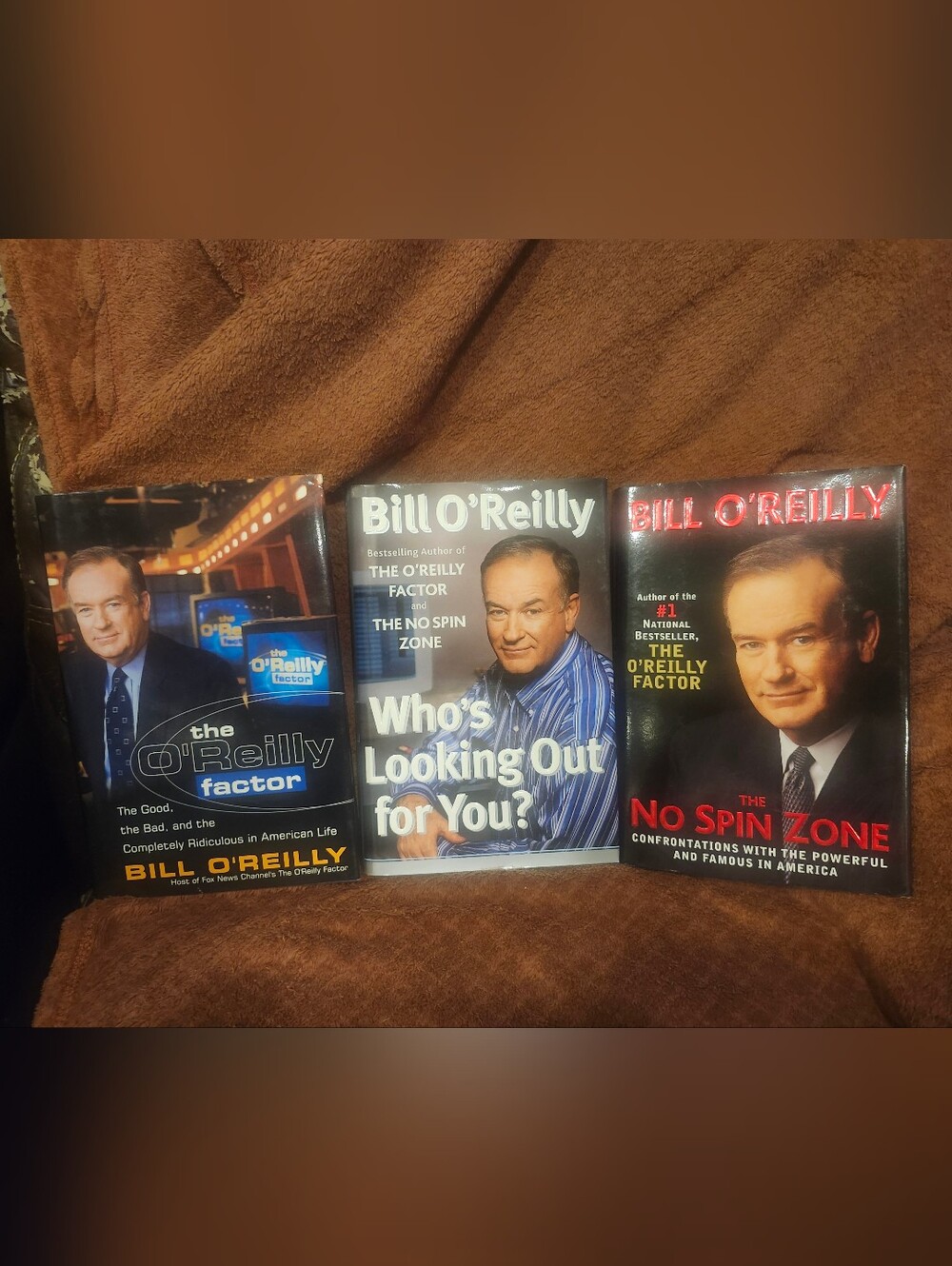 Set of Three Bill O'Reilly Political Commentary Books Hard Cover